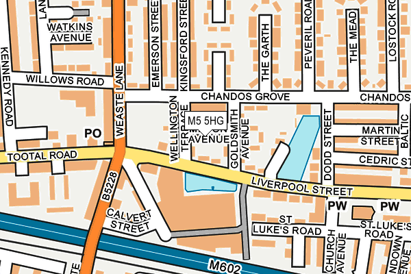 M5 5HG map - OS OpenMap – Local (Ordnance Survey)