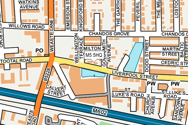M5 5HQ map - OS OpenMap – Local (Ordnance Survey)