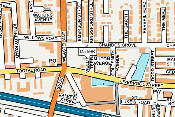 M5 5HR map - OS OpenMap – Local (Ordnance Survey)