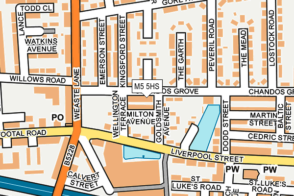 M5 5HS map - OS OpenMap – Local (Ordnance Survey)