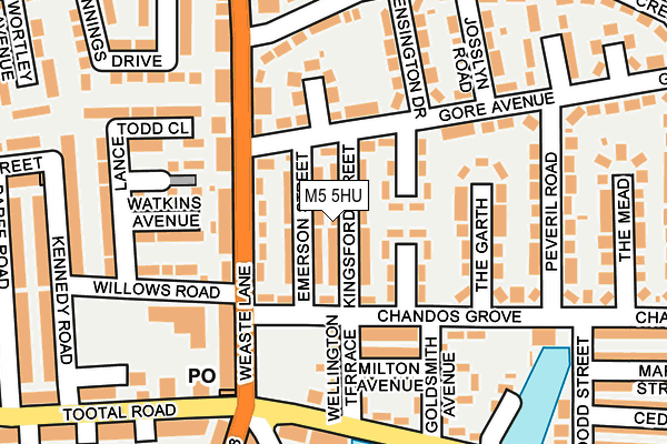 M5 5HU map - OS OpenMap – Local (Ordnance Survey)