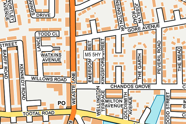 M5 5HY map - OS OpenMap – Local (Ordnance Survey)