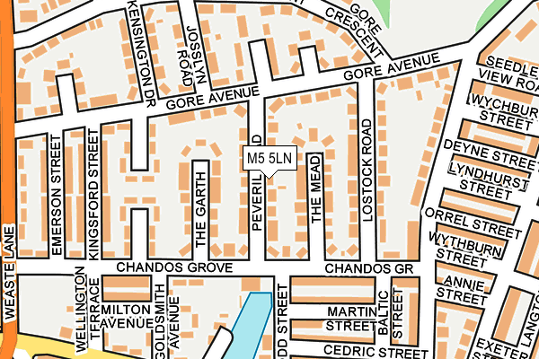 M5 5LN map - OS OpenMap – Local (Ordnance Survey)