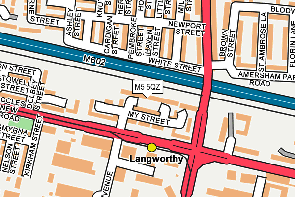 M5 5QZ map - OS OpenMap – Local (Ordnance Survey)