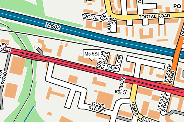 M5 5SJ map - OS OpenMap – Local (Ordnance Survey)