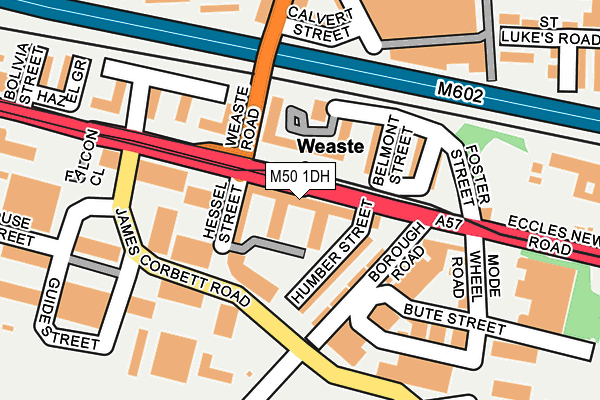 M50 1DH map - OS OpenMap – Local (Ordnance Survey)