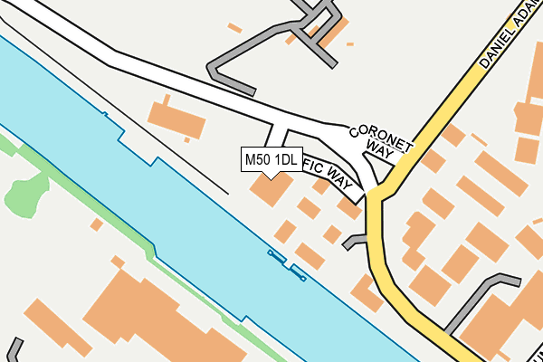 M50 1DL map - OS OpenMap – Local (Ordnance Survey)