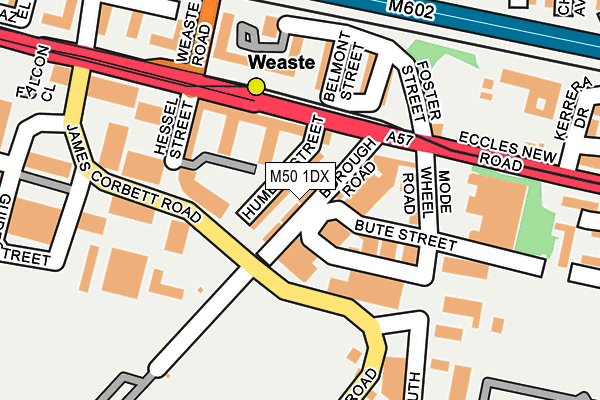 M50 1DX map - OS OpenMap – Local (Ordnance Survey)