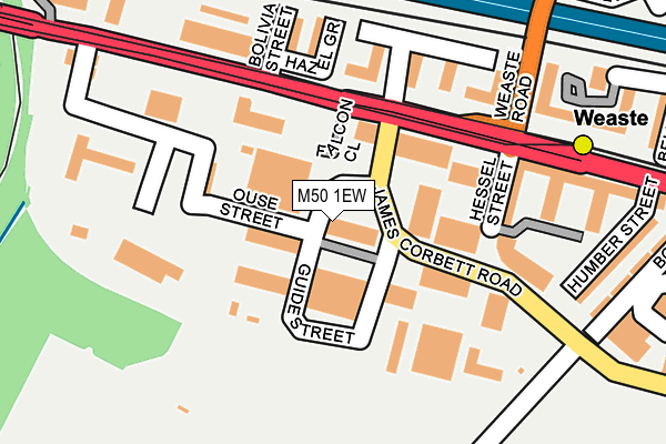 M50 1EW map - OS OpenMap – Local (Ordnance Survey)