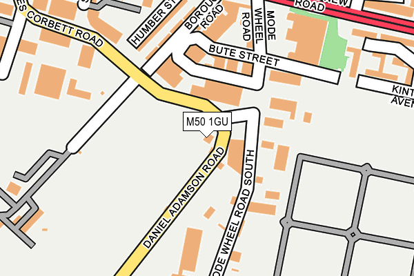 M50 1GU map - OS OpenMap – Local (Ordnance Survey)