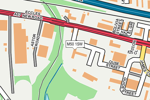 M50 1SW map - OS OpenMap – Local (Ordnance Survey)