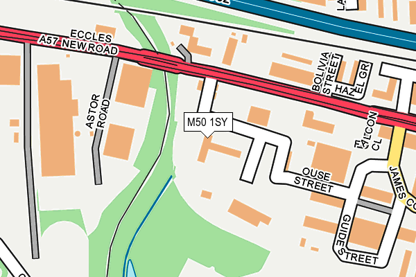 M50 1SY map - OS OpenMap – Local (Ordnance Survey)