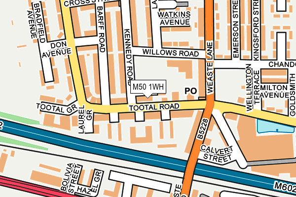 M50 1WH map - OS OpenMap – Local (Ordnance Survey)