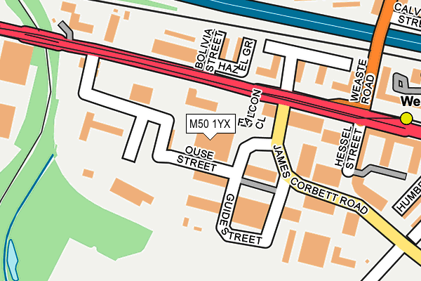 M50 1YX map - OS OpenMap – Local (Ordnance Survey)