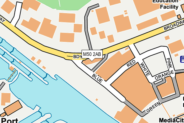 M50 2AB map - OS OpenMap – Local (Ordnance Survey)