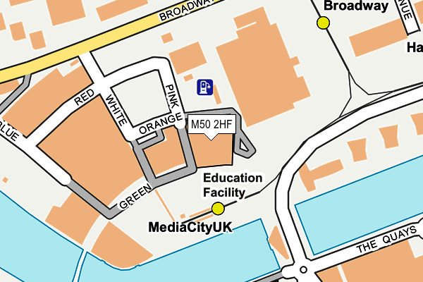 M50 2HF map - OS OpenMap – Local (Ordnance Survey)