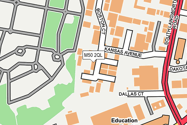 M50 2QL map - OS OpenMap – Local (Ordnance Survey)