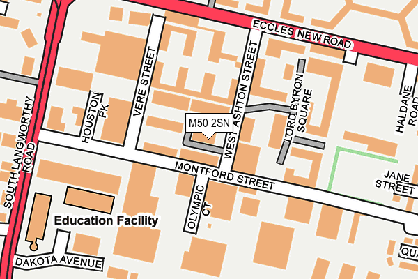 M50 2SN map - OS OpenMap – Local (Ordnance Survey)