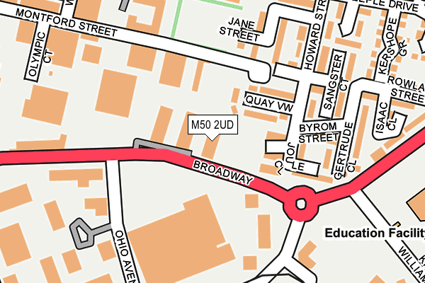 M50 2UD map - OS OpenMap – Local (Ordnance Survey)