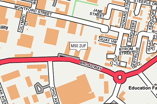 M50 2UF map - OS OpenMap – Local (Ordnance Survey)