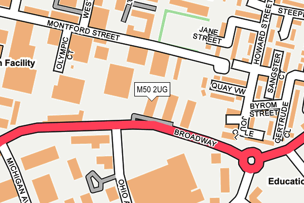 M50 2UG map - OS OpenMap – Local (Ordnance Survey)