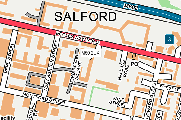 M50 2UX map - OS OpenMap – Local (Ordnance Survey)