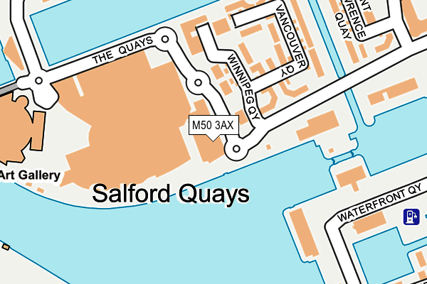 M50 3AX map - OS OpenMap – Local (Ordnance Survey)