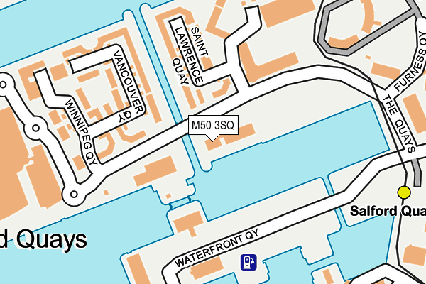 M50 3SQ map - OS OpenMap – Local (Ordnance Survey)