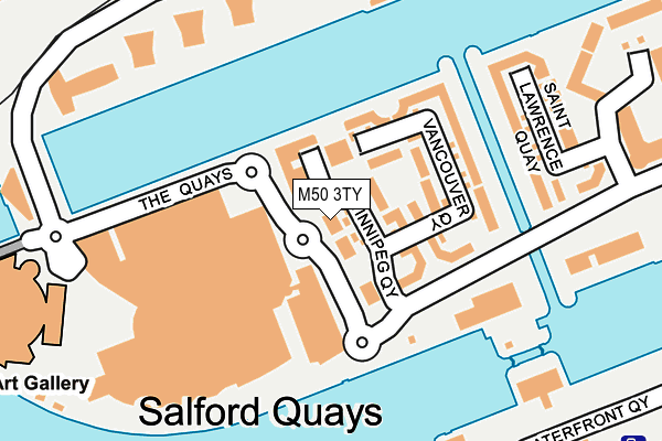 M50 3TY map - OS OpenMap – Local (Ordnance Survey)