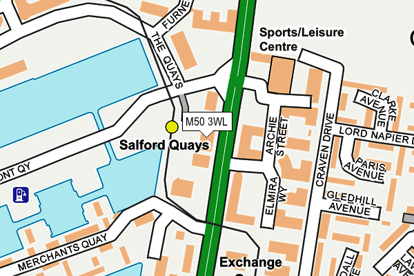 M50 3WL map - OS OpenMap – Local (Ordnance Survey)