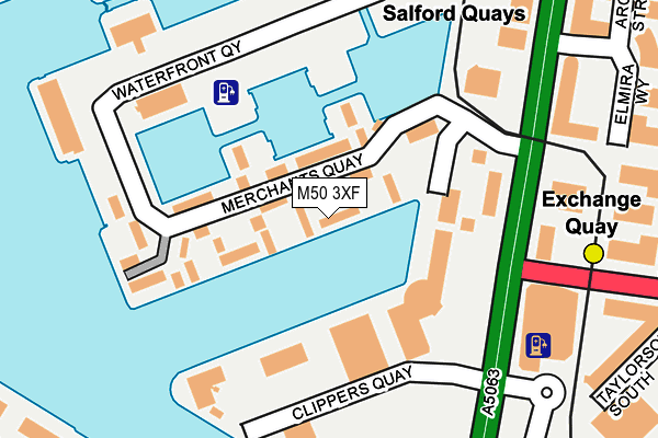 M50 3XF map - OS OpenMap – Local (Ordnance Survey)