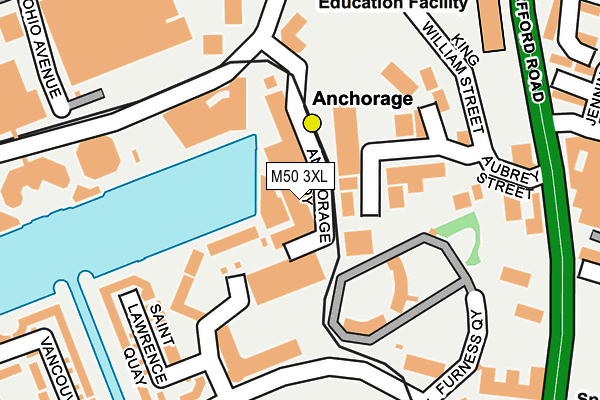 M50 3XL map - OS OpenMap – Local (Ordnance Survey)