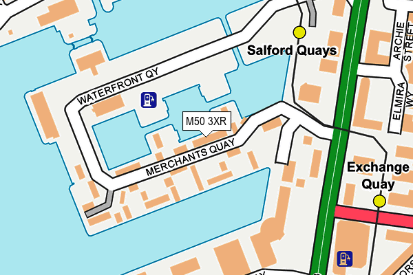 M50 3XR map - OS OpenMap – Local (Ordnance Survey)