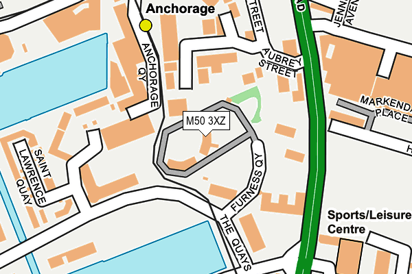 M50 3XZ map - OS OpenMap – Local (Ordnance Survey)