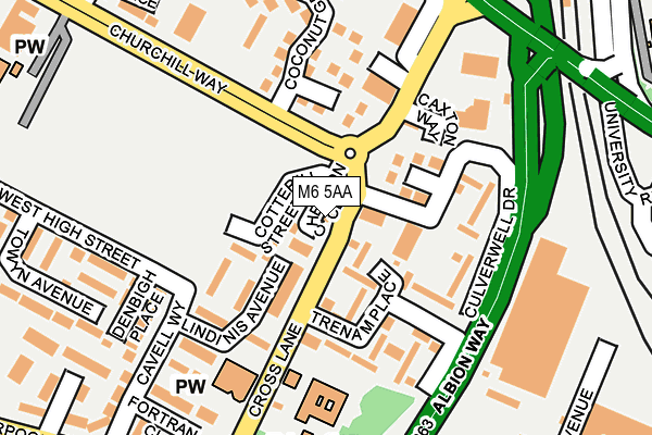 M6 5AA map - OS OpenMap – Local (Ordnance Survey)