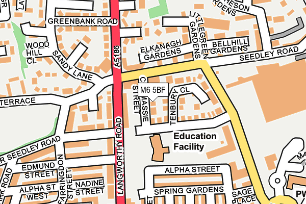 M6 5BF map - OS OpenMap – Local (Ordnance Survey)