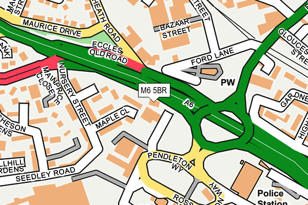 M6 5BR map - OS OpenMap – Local (Ordnance Survey)