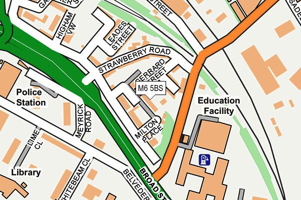 M6 5BS map - OS OpenMap – Local (Ordnance Survey)