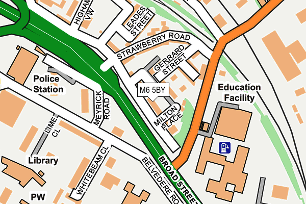 M6 5BY map - OS OpenMap – Local (Ordnance Survey)