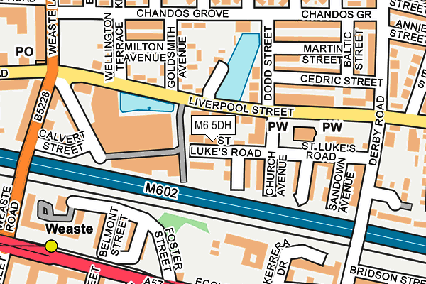 M6 5DH map - OS OpenMap – Local (Ordnance Survey)