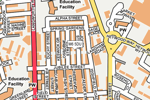 M6 5DU map - OS OpenMap – Local (Ordnance Survey)