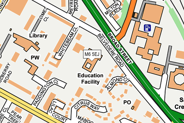 M6 5EJ map - OS OpenMap – Local (Ordnance Survey)