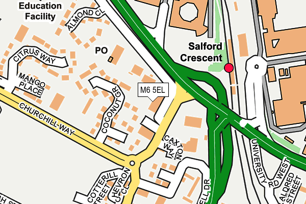 M6 5EL map - OS OpenMap – Local (Ordnance Survey)