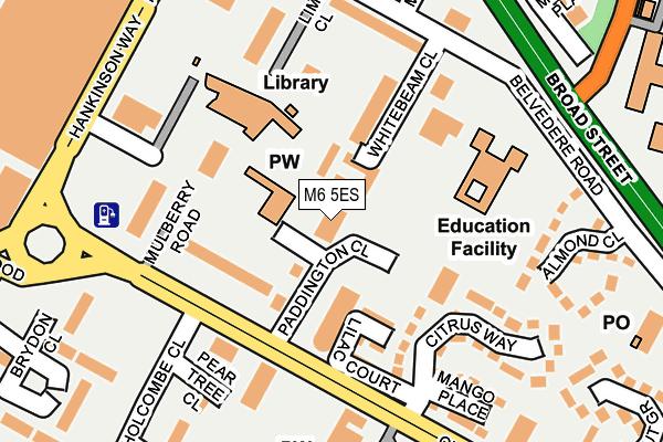 M6 5ES map - OS OpenMap – Local (Ordnance Survey)