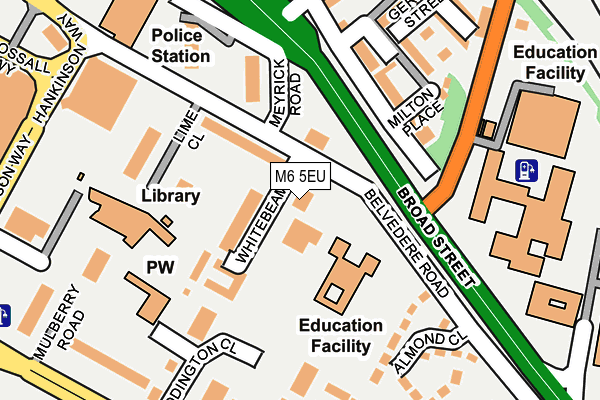 M6 5EU map - OS OpenMap – Local (Ordnance Survey)