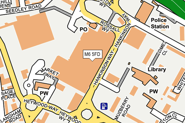 M6 5FD map - OS OpenMap – Local (Ordnance Survey)