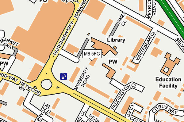 M6 5FG map - OS OpenMap – Local (Ordnance Survey)