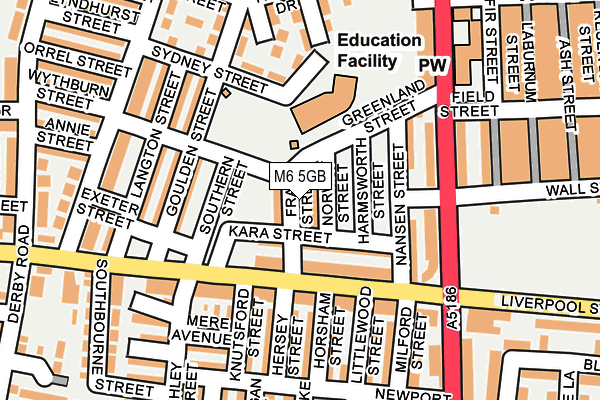 M6 5GB map - OS OpenMap – Local (Ordnance Survey)