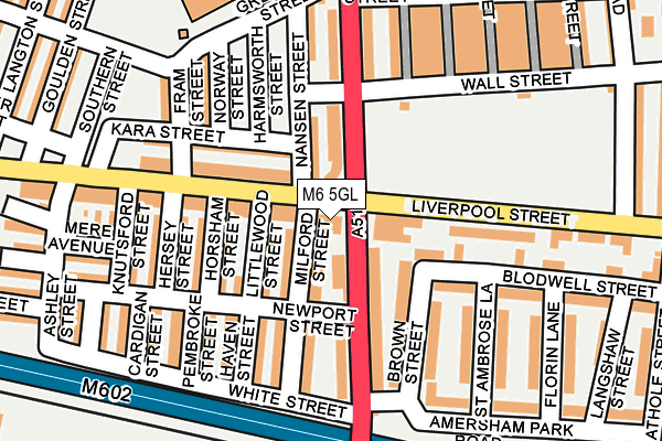 M6 5GL map - OS OpenMap – Local (Ordnance Survey)