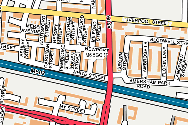 M6 5GQ map - OS OpenMap – Local (Ordnance Survey)